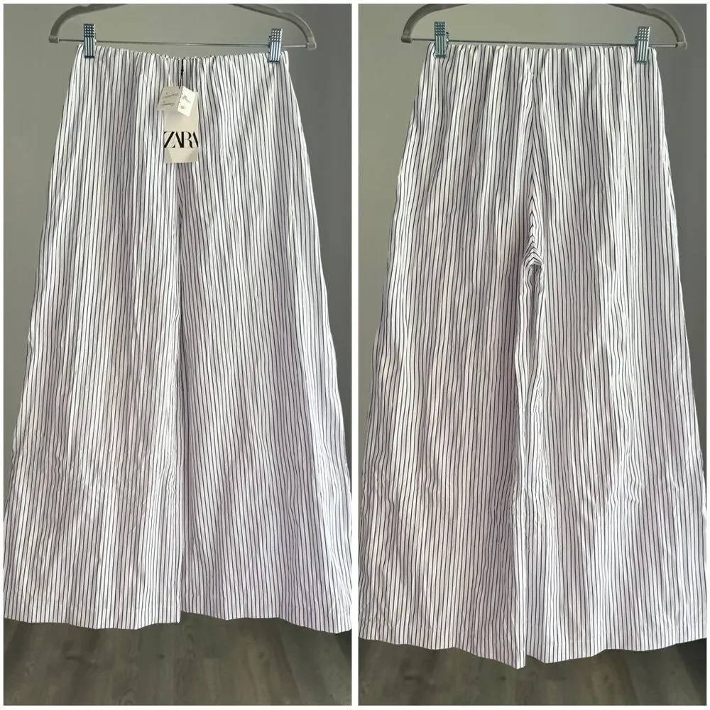 Zara Co-Ord Set Rigid Wrinkled Kimono Top
And Wide Pants - Picture 3 of 9
